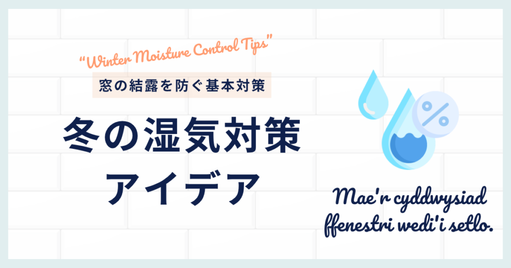 窓の結露対策はこれで決まり！冬の湿気対策アイデア_対策01