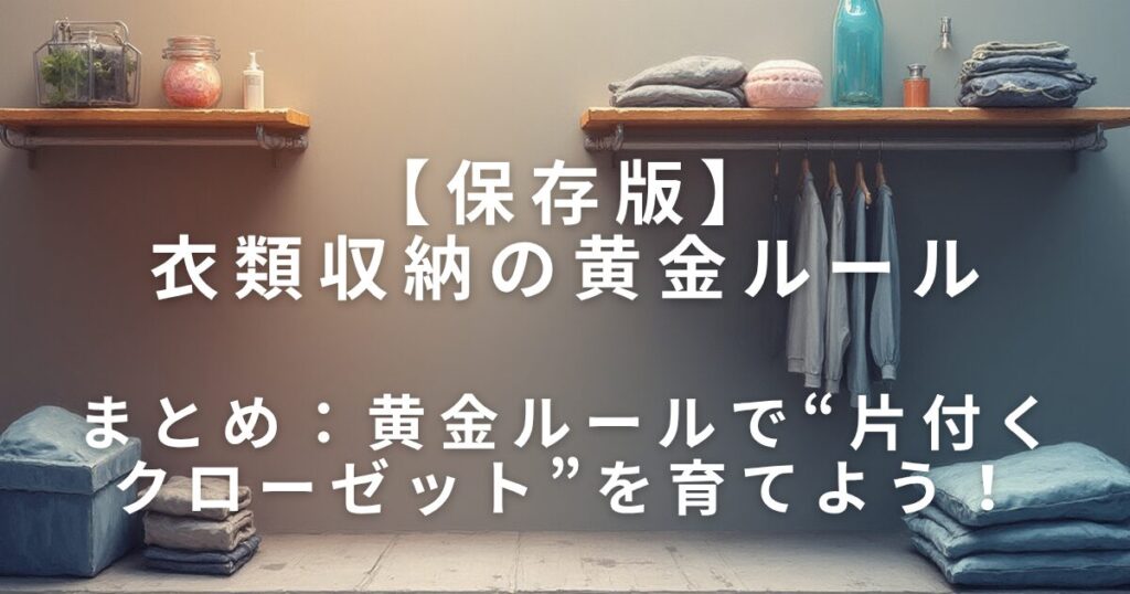 クローゼットが片付く！衣類収納の黄金ルール_まとめ01