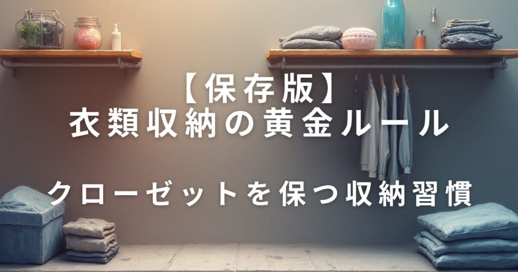 クローゼットが片付く！衣類収納の黄金ルール_習慣01