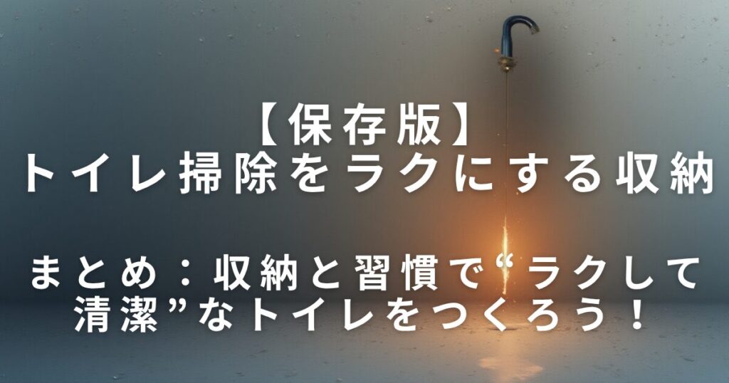 トイレ掃除をラクにする収納と清潔維持のコツ_まとめ01