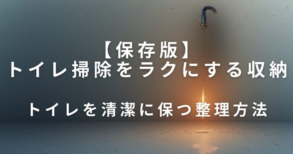 トイレ掃除をラクにする収納と清潔維持のコツ_方法01