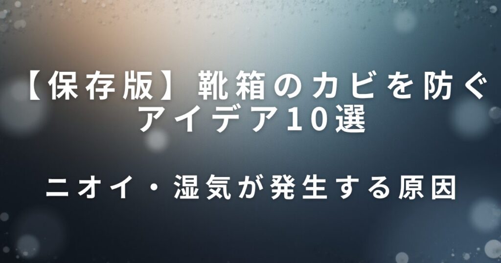 靴箱のカビを防ぐアイデア10選｜玄関のニオイ・湿気対策まとめ_原因01