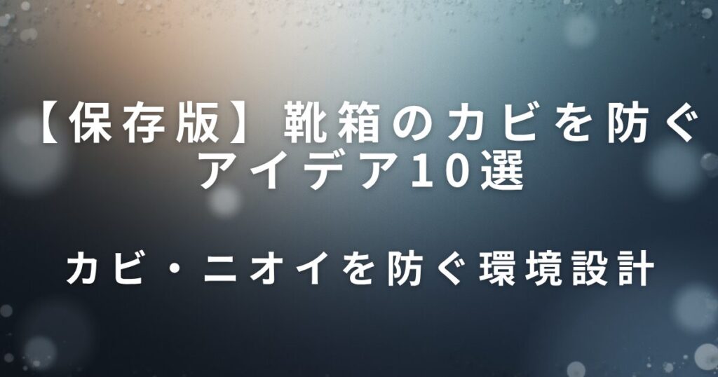 靴箱のカビを防ぐアイデア10選｜玄関のニオイ・湿気対策まとめ_設計01