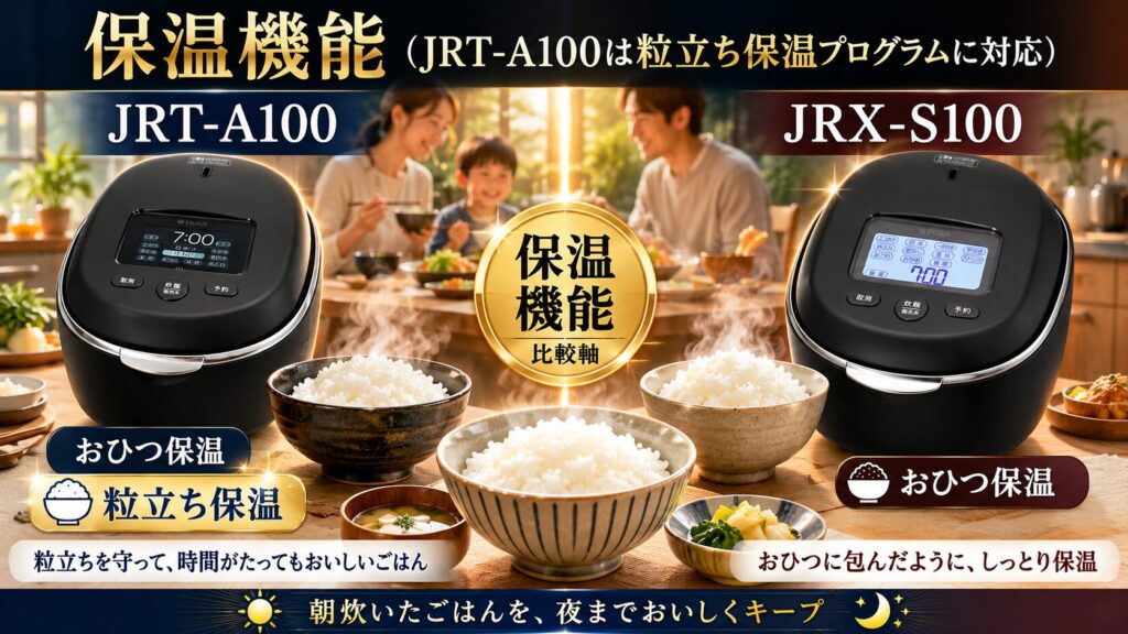 JRT-A100とJRX-S100の違いを比較！どちらがおすすめ？タイガー炊飯器について解説_保湿01