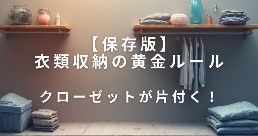 クローゼットが片付く！衣類収納の黄金ルール_01