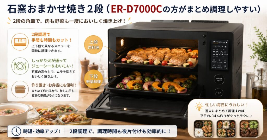 ER-D7000CとER-D7000Bの違いを比較！どちらがおすすめ？東芝石窯ドームについて解説_2段01