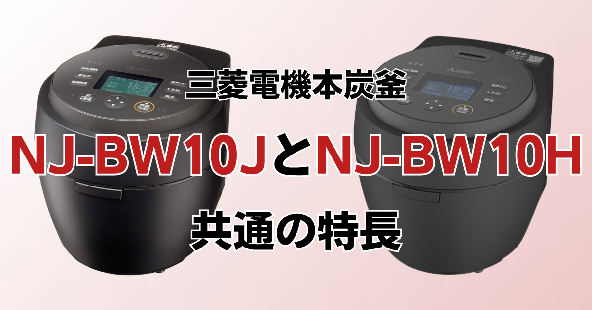 NJ-BW10JとNJ-BW10H共通の特長