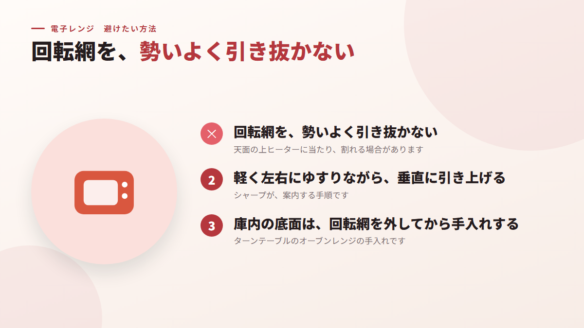 回転網を、勢いよく引き抜く(図)