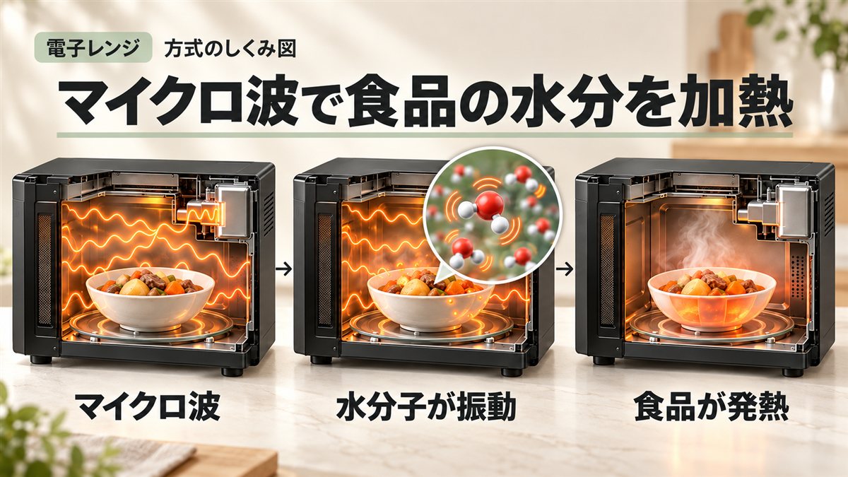 単機能レンジの仕組み図